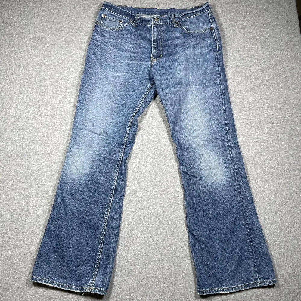 Banana Republic Jeans Mens 34x32 Blue Medium Wash Denim Bootcut Cowboy Ranch
